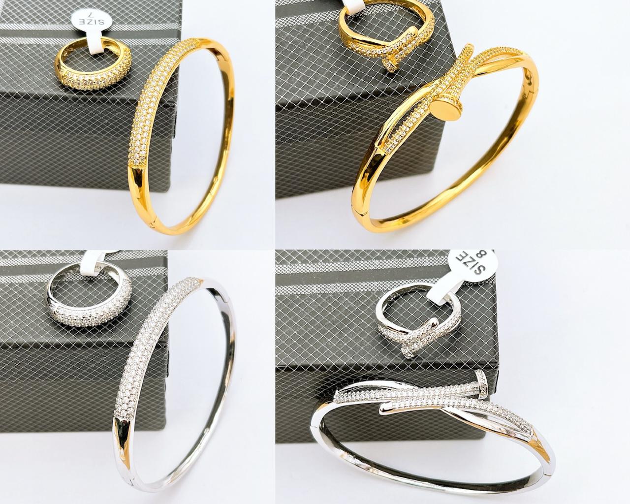 Openable bracelets with rings