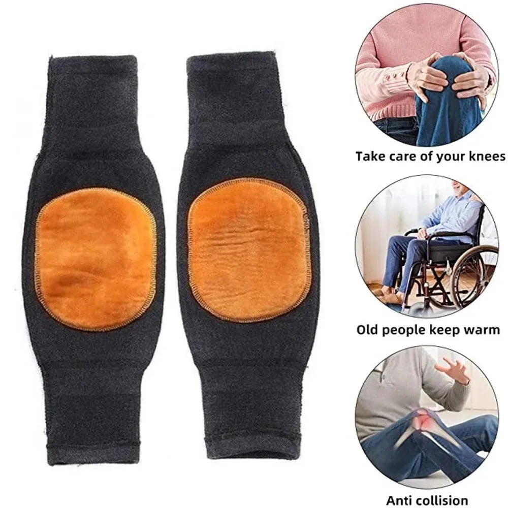 (Free Home Delivery) One Pair Unisex Thermal Knee Warmers for Winter Pain Relief & Joint Support